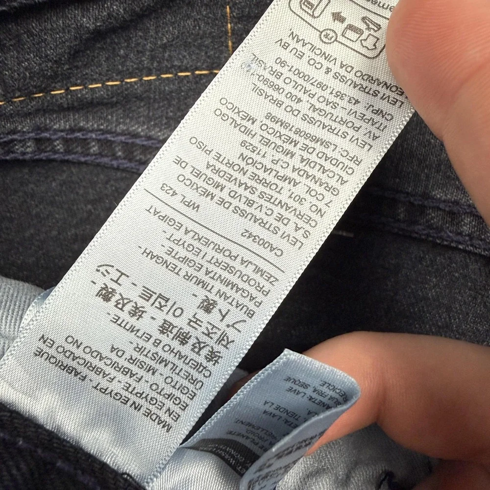 Levis Premium 501 Jeans Mens 32x30 Blue Straight Leg Button Fly Stretch Denim